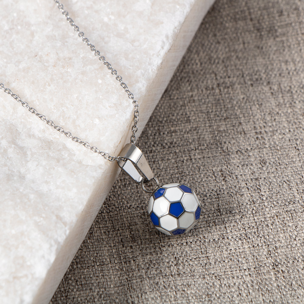 Wholesale Football sports titanium steel men's epoxy pendant